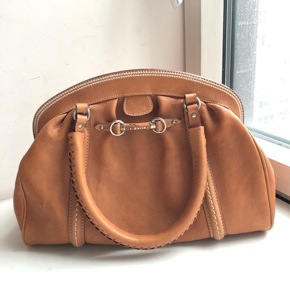 Dior Light Brown Leather Bag Medium Size - Picture 3 of 6